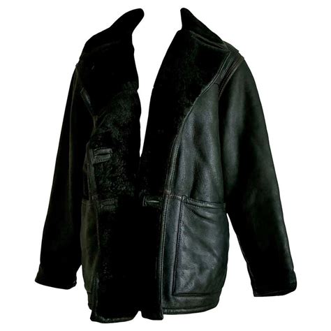 fendi black shearling gilet vest jacket